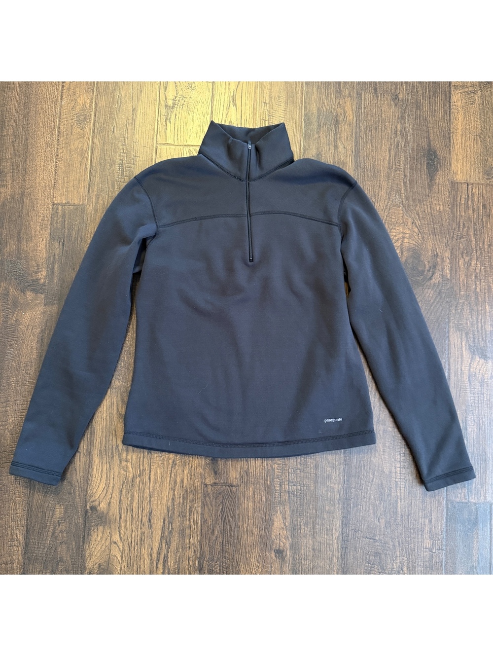 Patagonia Capilene 4 EW Zip Neck Womens XS Black Thermal Base Layer Pullover